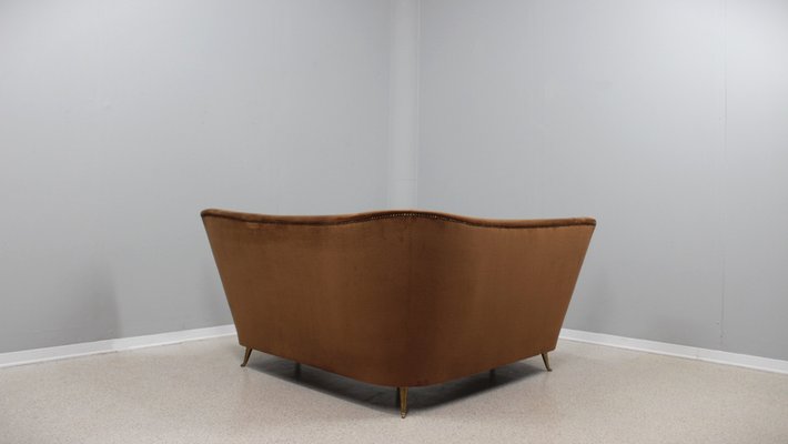 Mid-Century Corner Sofa attributed to Isa Bergamo, 1950s-ZQ-1813396