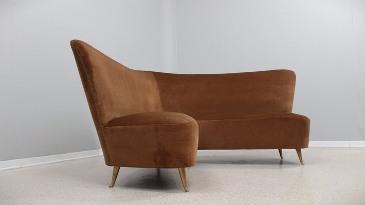 Mid-Century Corner Sofa attributed to Isa Bergamo, 1950s-ZQ-1813396