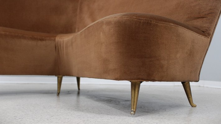 Mid-Century Corner Sofa attributed to Isa Bergamo, 1950s-ZQ-1813396