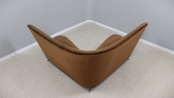 Mid-Century Corner Sofa attributed to Isa Bergamo, 1950s-ZQ-1813396