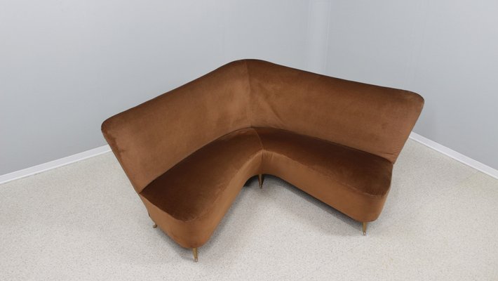 Mid-Century Corner Sofa attributed to Isa Bergamo, 1950s-ZQ-1813396