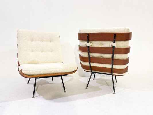 Mid-Century Costela Lounge Chairs attributed to Carlo Hauner and Martin Eisler, 1950s, Set of 2-FGA-1754131