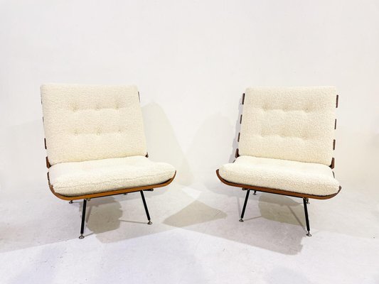 Mid-Century Costela Lounge Chairs attributed to Carlo Hauner and Martin Eisler, 1950s, Set of 2-FGA-1754131