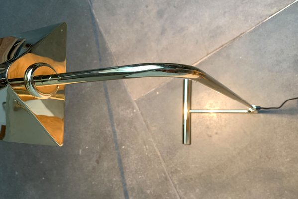 Mid-Century Counterweight Brass Floor Lamp, 1960s-UAH-1299736