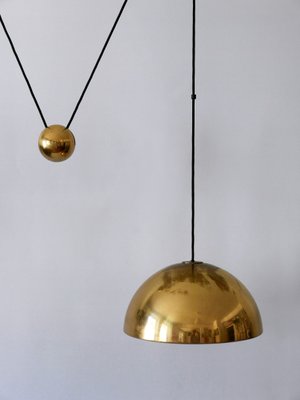 Mid-Century Counterweight Brass Pendant Lamp by Florian Schulz, 1960s-WPT-2016371