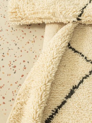 Mid-Century Cream Berber Rug-GPP-1328128