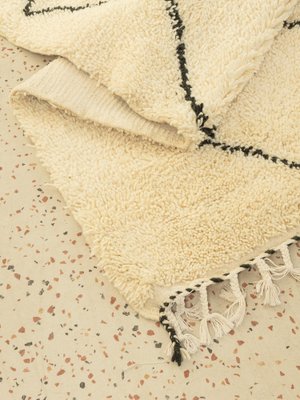 Mid-Century Cream Berber Rug-GPP-1328128