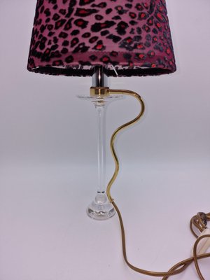 Mid-Century Crystal and Brass Lamp, 1970s-RKF-1758808