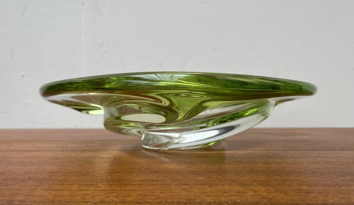 Mid-Century Crystal Art Glass Fruit Bowl from Val Saint Lambert, Belgium, 1960s-UAH-1716534