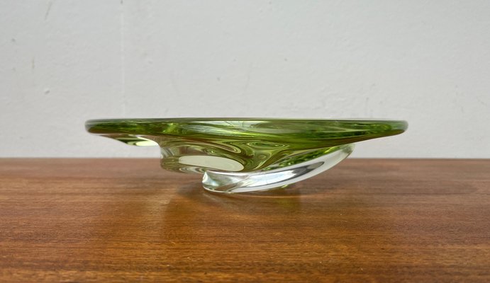 Mid-Century Crystal Art Glass Fruit Bowl from Val Saint Lambert, Belgium, 1960s-UAH-1716534