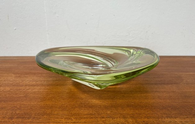 Mid-Century Crystal Art Glass Fruit Bowl from Val Saint Lambert, Belgium, 1960s-UAH-1716534