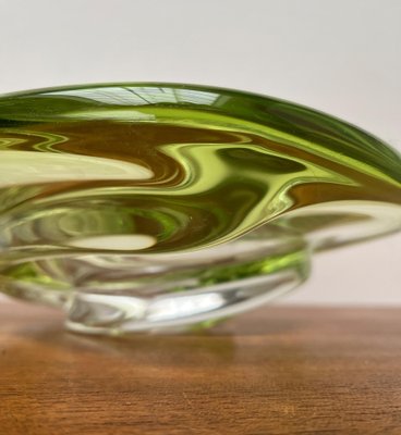 Mid-Century Crystal Art Glass Fruit Bowl from Val Saint Lambert, Belgium, 1960s-UAH-1716534