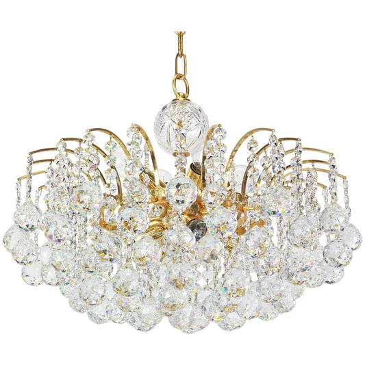 Mid-Century Crystal Balls Chandelier by Christoph Palme, 1970s