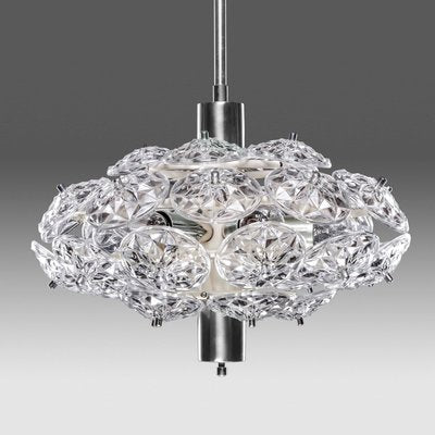 Mid-Century Crystal Chandelier, 1960s-QBR-1004689