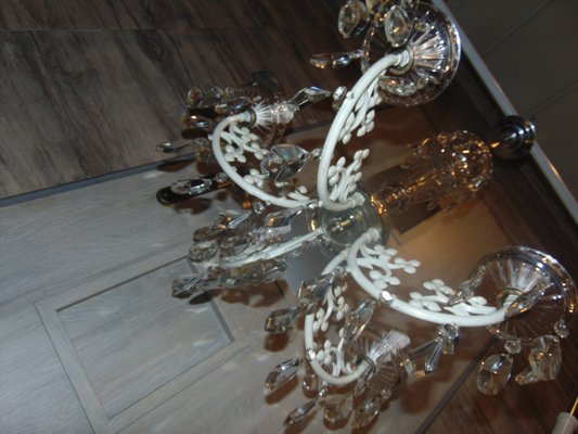 Mid-Century Crystal Chandelier, 1960s or 1970s-CAQ-850223