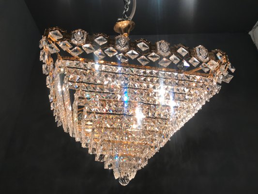 Mid-Century Crystal Chandelier, 1970s-JJC-587580