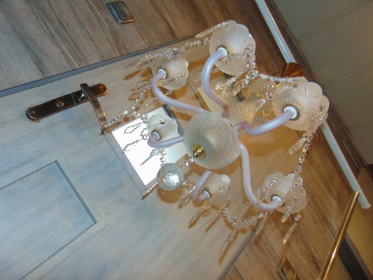 Mid-Century Crystal Chandelier-CAQ-868422