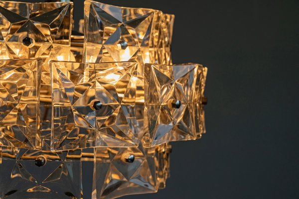 Mid-Century Crystal Chandelier by Kinkeldey, Germany, 1960s-AO-1726219