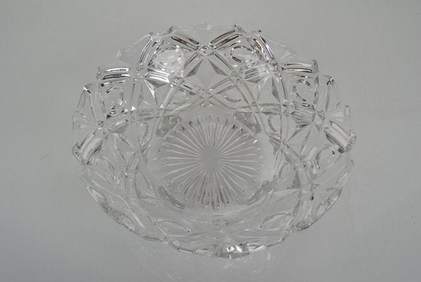 Mid-Century Crystal Glass Bowl, 191960s-TZ-1090254