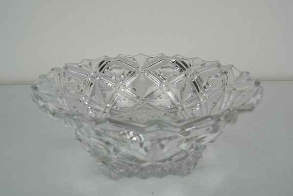 Mid-Century Crystal Glass Bowl, 191960s-TZ-1090254