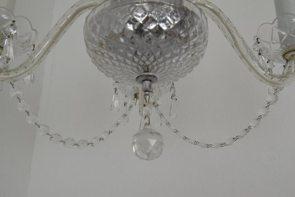 Mid-Century Crystal Glass Chandelier by Kamenicky Senov, 1960s-TZ-1073261