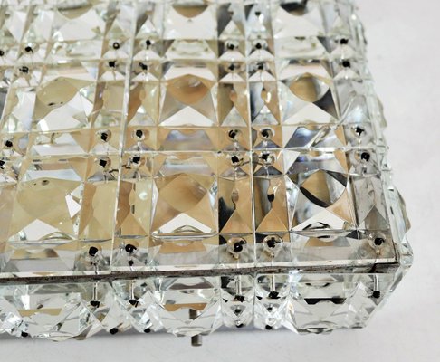 Mid-Century Crystal Glass Flush Mount from Kinkeldey, Germany, 1960s-VNE-968419