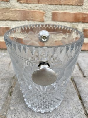 Mid-Century Crystal Glass Ice Bucket, 1960s-NOU-858083