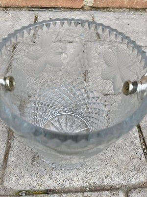 Mid-Century Crystal Glass Ice Bucket, 1960s-NOU-858083