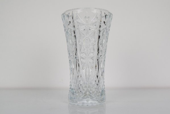 Mid-Century Crystal Glass Vase, 1950s-TZ-1088264