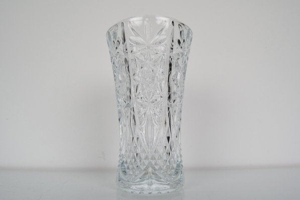 Mid-Century Crystal Glass Vase, 1950s-TZ-1088264