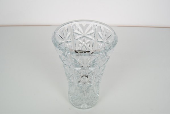 Mid-Century Crystal Glass Vase, 1950s-TZ-1088264