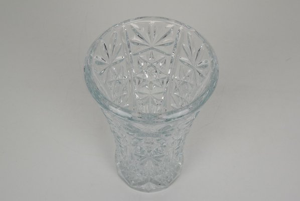 Mid-Century Crystal Glass Vase, 1950s-TZ-1088264