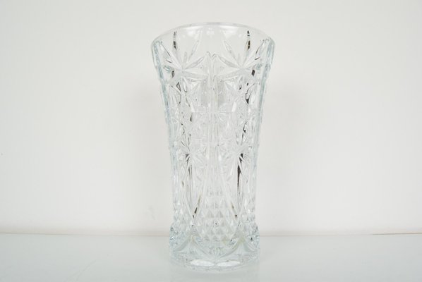 Mid-Century Crystal Glass Vase, 1950s-TZ-1088264