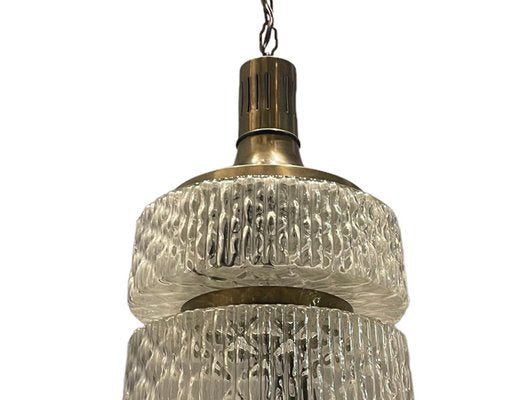 Mid-Century Crystal Light Pendant, 1970s-JJC-1447210