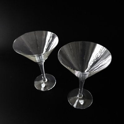 Mid-Century Crystal Martini Glasses from Orrefors, Sweden, Set of 2-JKV-1787132