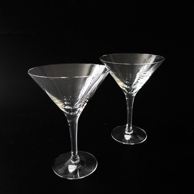 Mid-Century Crystal Martini Glasses from Orrefors, Sweden, Set of 2-JKV-1787132