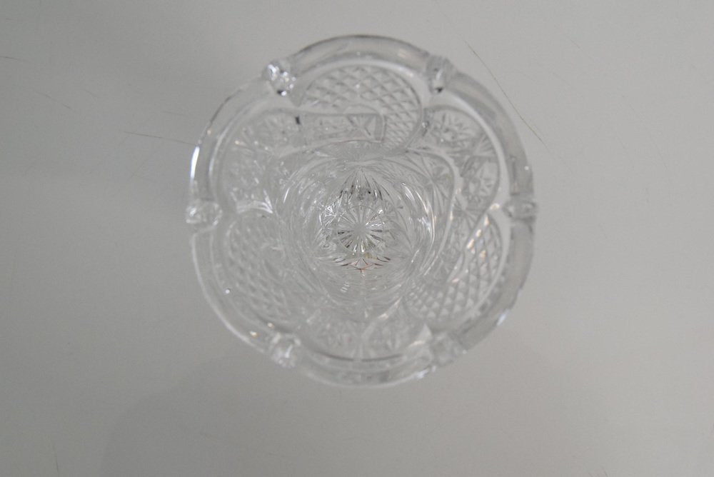 Mid-Century Crystal Vase, Bohemia, 1950s