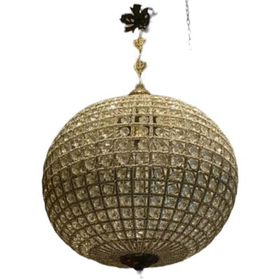 Mid-Century Crystals Globe Ceiling Lamp-TCS-1765620