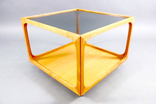 Mid-Century Cubic Coffee Table in Ash Wood-CIP-646384