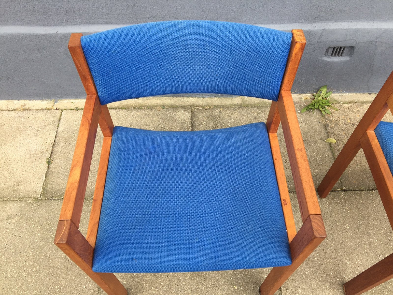 Mid-Century Cubist Teak Armchairs by Erik Kirkegaard for Høng, 1960s, Set of 2