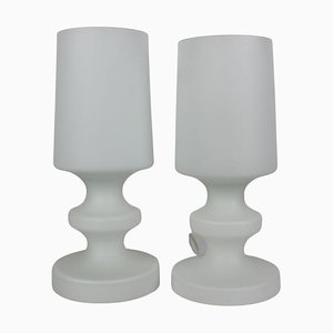 Mid-Century Czech All Glass Table Lamps, 1970s, Set of 2-TZ-1080995