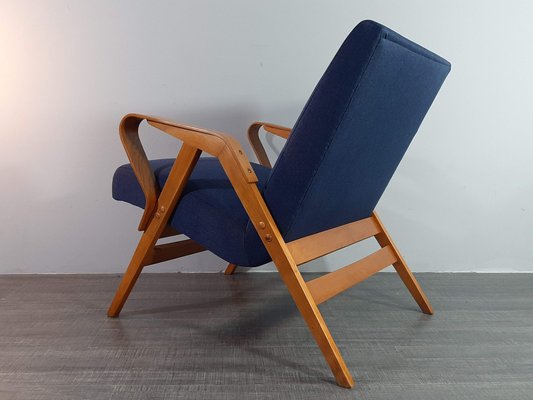 Mid-Century Czech Armchair with Stool by Frantisek Jiràk for Tatra, 1960s, Set of 2-EYI-1799418