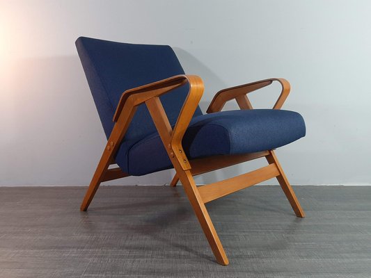 Mid-Century Czech Armchair with Stool by Frantisek Jiràk for Tatra, 1960s, Set of 2-EYI-1799418