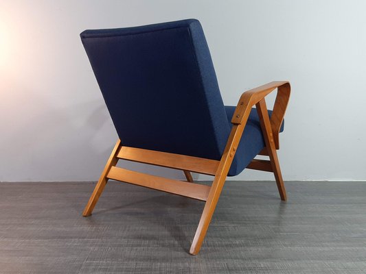 Mid-Century Czech Armchair with Stool by Frantisek Jiràk for Tatra, 1960s, Set of 2-EYI-1799418