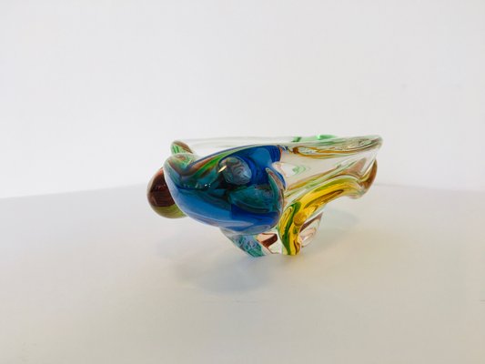 Mid-Century Czech Art Glass Rhapsody Ashtray by Frantisek Zemek for Mstisov, 1950s-YNX-676102