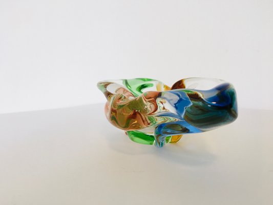 Mid-Century Czech Art Glass Rhapsody Ashtray by Frantisek Zemek for Mstisov, 1950s-YNX-676102