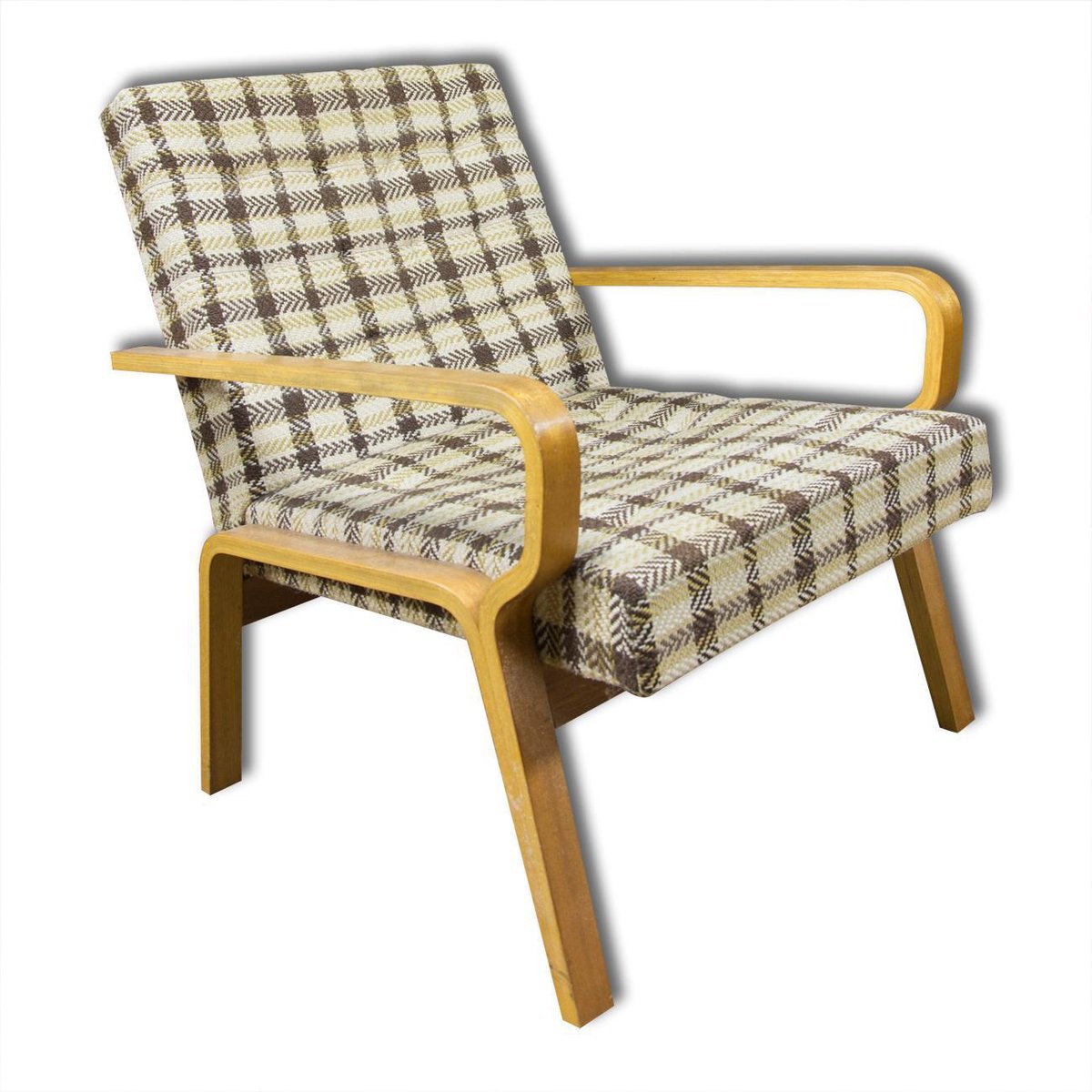 Mid-Century Czech Bentwood Armchair by Ludvík Volák for Dřevopodnik Holešov, 1960s