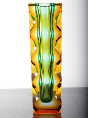 Mid-Century Czech Bohemian Glass Exbor Vase by Oldrich Lipsky for Novy Bor-ALG-843593