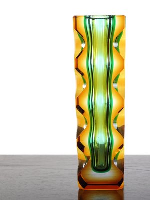 Mid-Century Czech Bohemian Glass Exbor Vase by Oldrich Lipsky for Novy Bor-ALG-843593