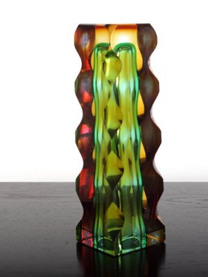 Mid-Century Czech Bohemian Glass Exbor Vase by Oldrich Lipsky for Novy Bor-ALG-843593